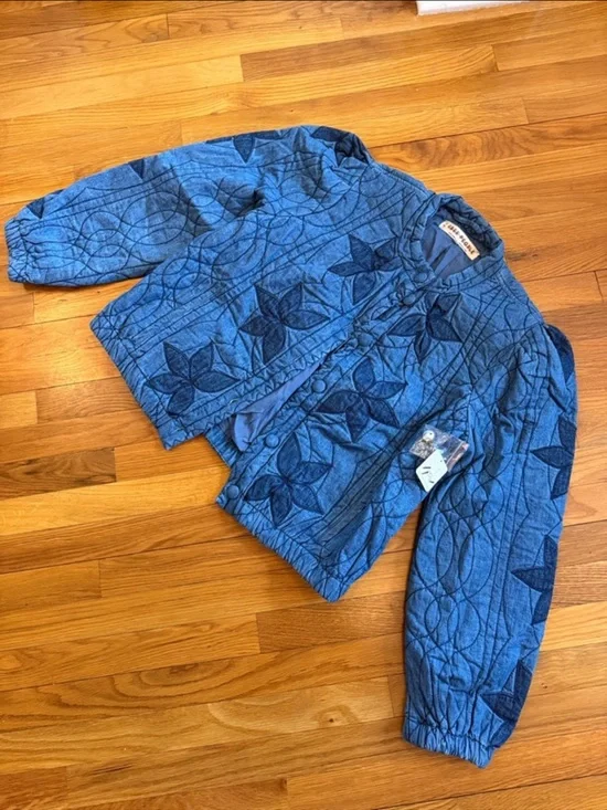 New Free People Quinn Quilted Jacket Size L - Picture 5 of 7